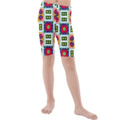 Shapes In Shapes 2                                                                Kid s Swim Shorts by LalyLauraFLM