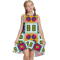 Shapes In Shapes 2                                                        Kids  Frill Swing Dress by LalyLauraFLM