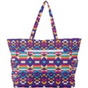 Pastel shapes rows on a purple background                                                                  Simple Shoulder Bag View3