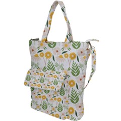 Flowers On A White Background Pattern                                                                    Shoulder Tote Bag by LalyLauraFLM