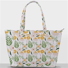 Flowers On A White Background Pattern                                                                 Back Pocket Shoulder Bag by LalyLauraFLM