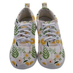 Flowers On A White Background Pattern                                                                 Women Athletic Shoes by LalyLauraFLM