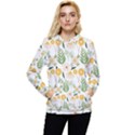 Flowers on a white background pattern                                                               Women s Lightweight Drawstring Hoodie View1