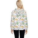 Flowers on a white background pattern                                                               Women s Lightweight Drawstring Hoodie View4