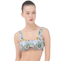 Flowers On A White Background Pattern                                                                  The Little Details Bikini Top by LalyLauraFLM