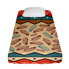 Ethnic-tribal-pattern-background Fitted Sheet (single Size) by Vaneshart