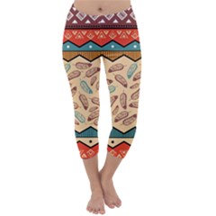 Ethnic-tribal-pattern-background Capri Winter Leggings 