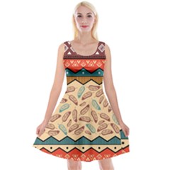 Ethnic-tribal-pattern-background Reversible Velvet Sleeveless Dress