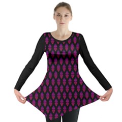 Pink And Purple Triquetra Pattern Long Sleeve Tunic  by cheekywitch