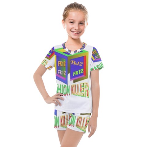 Fashionkiller12 Kids  Mesh Tee And Shorts Set by 1212