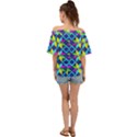 Colorful stars pattern                                                                    Off Shoulder Short Sleeve Top View2