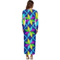 Colorful stars pattern                                                           Long Sleeve Velour Longline Maxi Dress View4