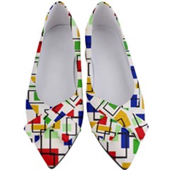 Colorful Rectangles                                                                  Women s Bow Heels by LalyLauraFLM