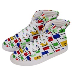 Colorful Rectangles                                                                     Women s Hi-top Skate Sneakers by LalyLauraFLM