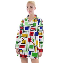 Colorful Rectangles                                                                       Women s Hoodie Dress by LalyLauraFLM