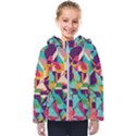 Retro chaos                                                                      Kids  Hooded Puffer Jacket View1