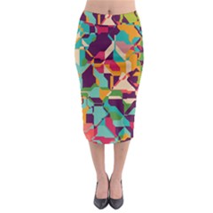 Retro Chaos                                                                         Midi Pencil Skirt by LalyLauraFLM