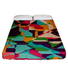 Retro Chaos                                                                      Fitted Sheet (king Size) by LalyLauraFLM