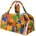 Retro colors puzzle pieces                                                                    Burner Gym Duffel Bag View1