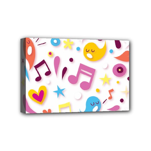 Love Cute Cartoon Seamless Shading Mini Canvas 6  X 4  (stretched)