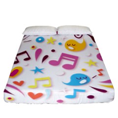 Love Cute Cartoon Seamless Shading Fitted Sheet (california King Size)