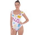 Love Cute Cartoon Seamless Shading Short Sleeve Leotard  View1