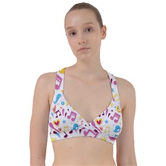 Love Cute Cartoon Seamless Shading Sweetheart Sports Bra