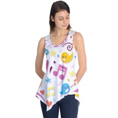 Love Cute Cartoon Seamless Shading Sleeveless Tunic by Jancukart