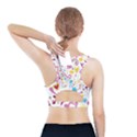 Love Cute Cartoon Seamless Shading Sports Bra With Pocket View2