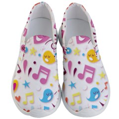 Love Cute Cartoon Seamless Shading Men s Lightweight Slip Ons