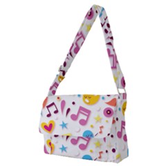 Love Cute Cartoon Seamless Shading Full Print Messenger Bag (m) by Jancukart