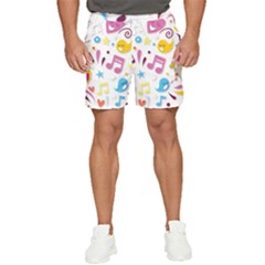 Love Cute Cartoon Seamless Shading Men s Runner Shorts by Jancukart