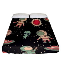 Space Pattern Cartoon Fitted Sheet (california King Size)