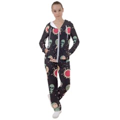 Space Pattern Cartoon Women s Tracksuit