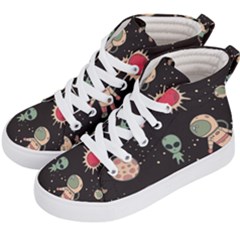 Space Pattern Cartoon Kids  Hi-top Skate Sneakers