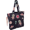 Space Pattern Cartoon Drawstring Tote Bag View2