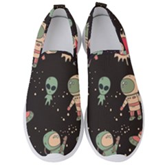 Space Pattern Cartoon Men s Slip On Sneakers by Jancukart