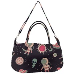 Space Pattern Cartoon Removal Strap Handbag by Jancukart