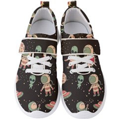 Space Pattern Cartoon Men s Velcro Strap Shoes by Jancukart