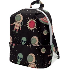 Space Pattern Cartoon Zip Up Backpack