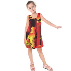 Red Light Ii Kids  Sleeveless Dress by MRNStudios