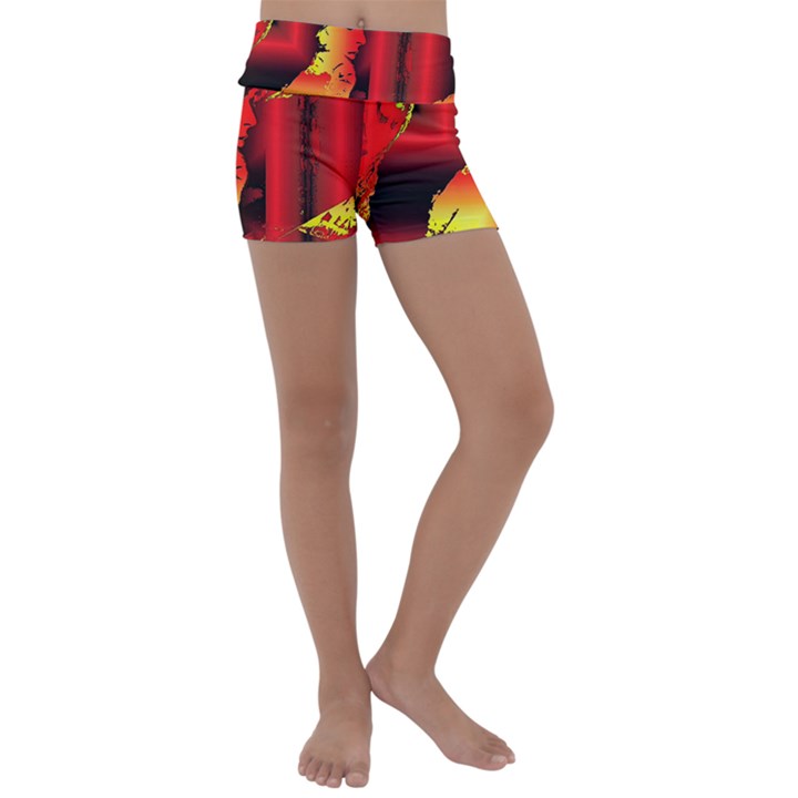 Red Light II Kids  Lightweight Velour Yoga Shorts