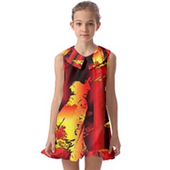 Red Light Ii Kids  Pilgrim Collar Ruffle Hem Dress