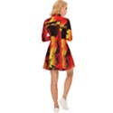 Red Light II Long Sleeve Velour Longline Dress View4