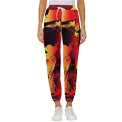 Red Light Ii Cropped Drawstring Pants by MRNStudios