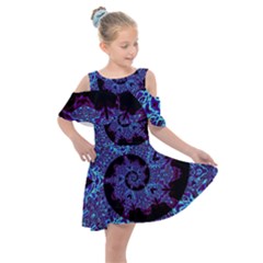 Shay Kids  Shoulder Cutout Chiffon Dress by MRNStudios