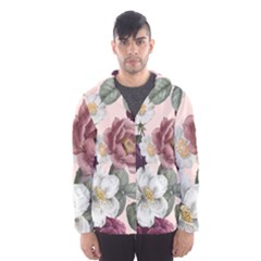 Roses Vintage Pattern Men s Hooded Windbreaker