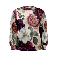 Roses Vintage Pattern Women s Sweatshirt