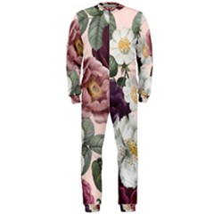 Roses Vintage Pattern Onepiece Jumpsuit (men)