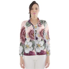 Roses Vintage Pattern Women s Windbreaker